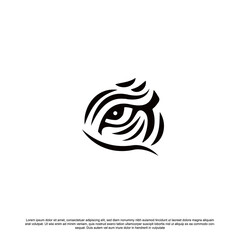 Creative eye logo design vector