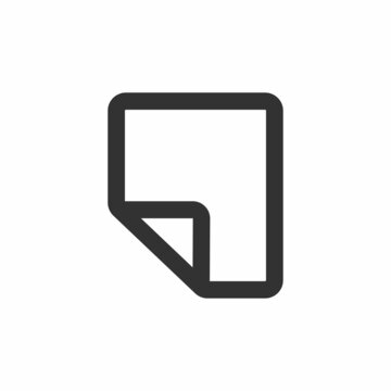 document outline icon or file on a white background