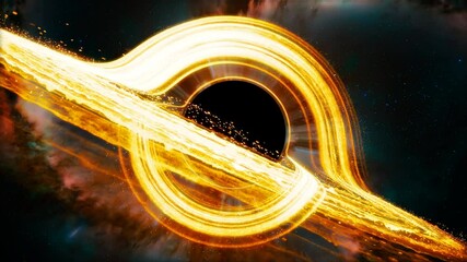 Wall Mural - A black hole in the middle of outer space absorbs nearest stars. Science.