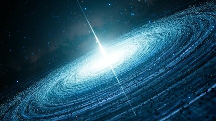 Wall Mural - A black hole in the middle of outer space absorbs nearest stars. Science.
