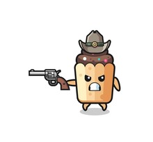 The Cupcake Cowboy Shooting With A Gun