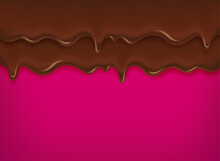 Fluid Hot Chocolate Vector Banner With Vopy Space