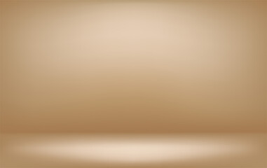 Aufkleber - Empty illuminated golden studio with soft light