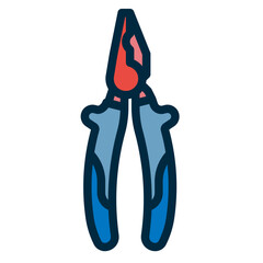 Sticker - plier two tone icon