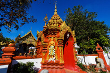 Wat Ming Muang With Blue Sky, Chiang Rai, Thai