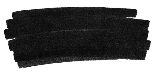 Black marker paint texture. Stroke isolated on white background