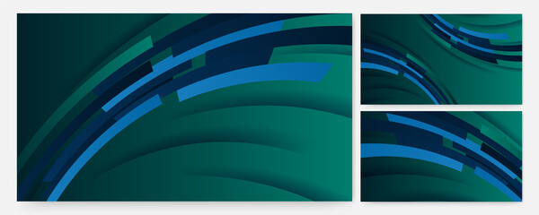 Poster - Technology green Blue Colorful abstract Design Banner