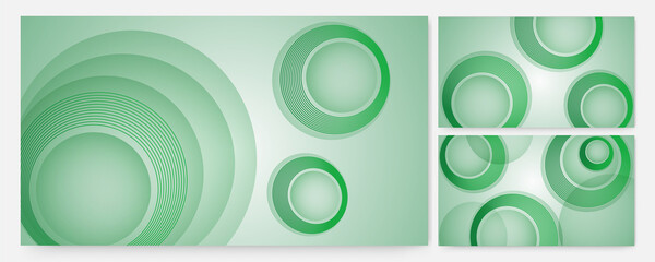 Poster - Modern Circle Light green Colorful abstract Design Banner