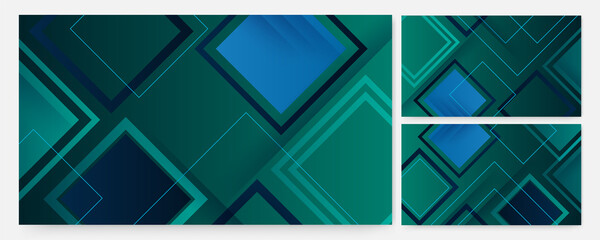 Poster - Technology green Blue Colorful abstract Design Banner