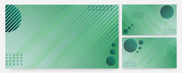 Poster - Modern memphis soft green Colorful abstract Design Banner