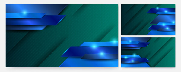 Poster - Technology green Blue Colorful abstract Design Banner