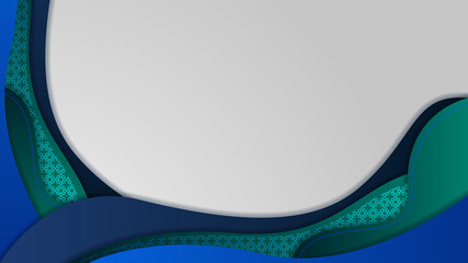 Poster - Modern wave Light green Blue Colorful abstract Design Banner