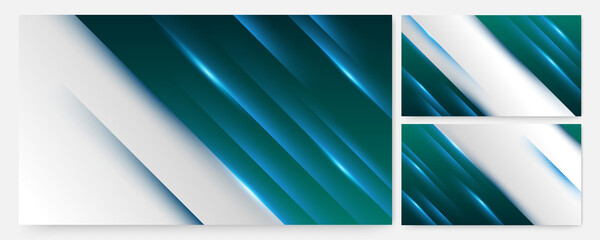 Poster - Flash Light green white Colorful abstract Design Banner