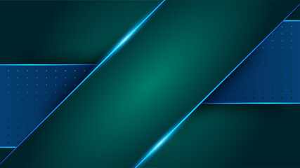 Poster - Technology Blue green Colorful abstract Design Banner