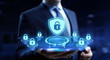 Leinwandbild Motiv Cyber security Data Protection Information privacy antivirus virus defence internet technology concept.