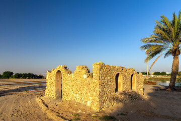 Wall Mural - Morning view in Aqua park Jubail , Saudi Arabia.