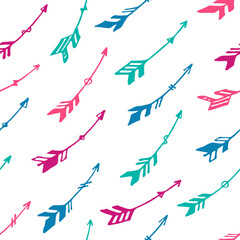 Abstract boho arrows vector seamless ornament. Ethnic scandinavian design. Indigenous american