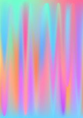 Wall Mural - Hologram gradient background. Iridescent holo texture. Pearlescent unicorn vector backdrop.