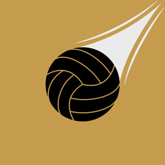 Volley ball icon. Flying volley ball vector illustration. Volleyball graphic design vector illustration.