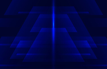 Poster - Abstract technology design of blue template artwork decorative style. Overlapping with glitters light background. Illustration vector