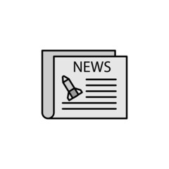 galactic newspaper line colored icon. Signs and symbols can be used for web, logo, mobile app, UI, UX on white background