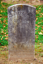 The Grave Of An Unknown Confederate Soldier Lies In A Small Cemetery In The Southern United States