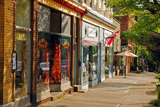 boutiques, antique shops and independent stores populate the charming downtown cold spring, new york