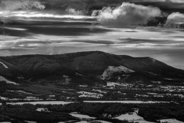 Wall Mural - View of mountain winter landscape