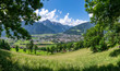 Panorama of the mountain town of Lienz in East Tyrol in summer, Tyrol, Austria, Europe