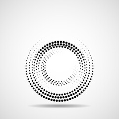 Poster - Abstract dotted circles. Dots in circular form. Vector design element