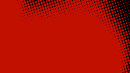 Poster - Dots halftone red black color pattern gradient texture  background.