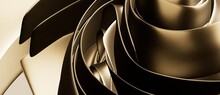 Gold Black Abstract Background With Golden Lines. Background