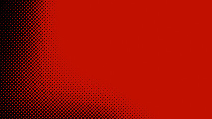 Poster - Dots halftone red black color pattern gradient texture  background.