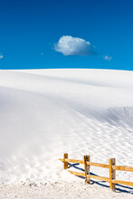 White Sand Dunes Swallows Bleached Wooden Fence