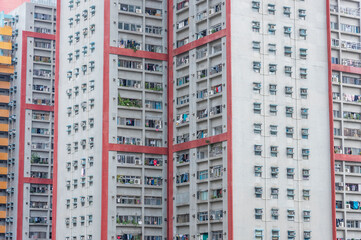 Wall Mural - Exterior of high rise residential building of public Estate in Hong Kong