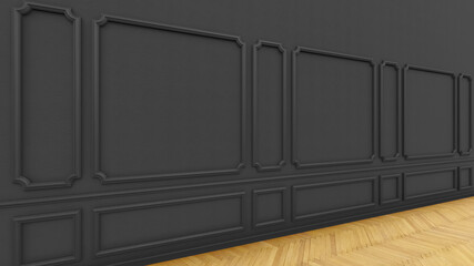Wall Mural - Old victorian style interior 3d image