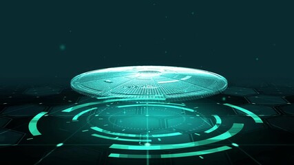 Wall Mural - hud the futuristic 3d sci-fi u.f.o