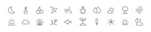 Set Of Simple Outdoor Line Icons.