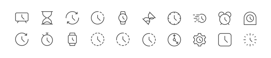 Aufkleber - Set of simple time line icons.