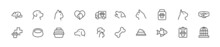 Set Of Simple Veterinary Line Icons.