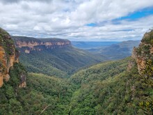 Blue Mountains, Wentworth Falls On The Sunny Day, Australia