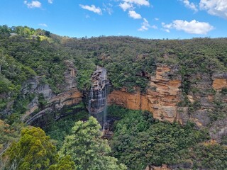 blue mountains on the sunny day in australia