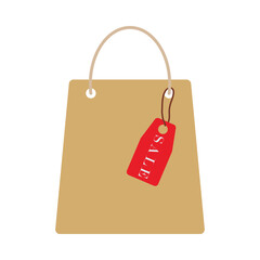 Sticker - Shopping Bag With Sale Tag Icon