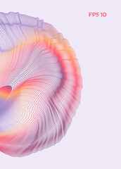 Poster - Abstract wavy background for brochure, cover and flyer.  Colorful dynamic wave graphic vector illustration for multipurpose usage like technology, science.
