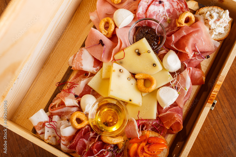 BEIJIALY Scatola per Salumi in Legno con Numero 40, Taglieri per