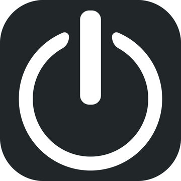 Power button flat icon vector