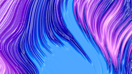 Wall Mural - Waves purple blue with luxury texture background. Abstract 3d illustration, 3d rendering.