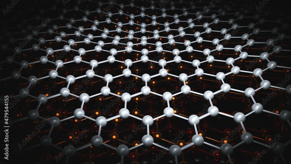 Nanotechnology carbon material, graphene structure, nanotubes, 3D ...