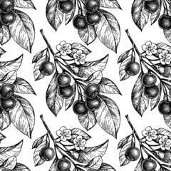 Canvas Print - cherry seamless pattern.