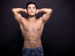 © Tom Wang - Portrait of young asian bodybuilder  man.